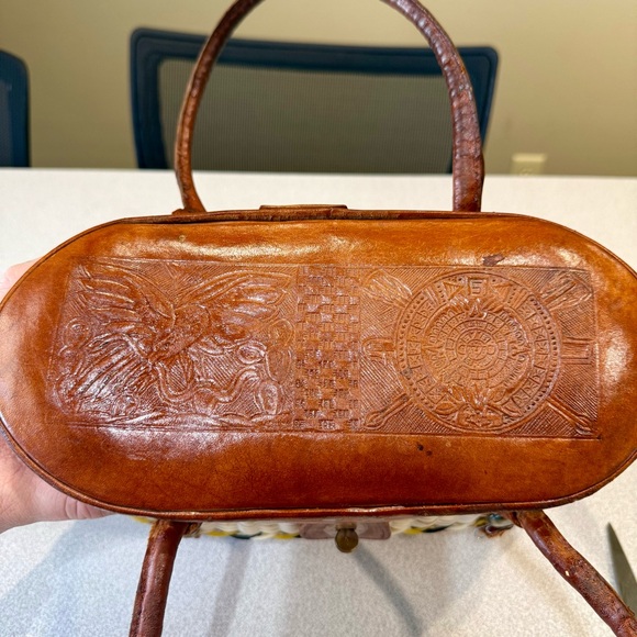 Vintage Travel Woven Wicker White Plastic Handbag Creel Shoulder Bag Antique - Picture 8 of 11